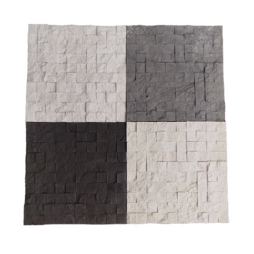 Mosaico de colores Fachaleta Mosaico de Piedra estilo piedra natural travertino - F-402